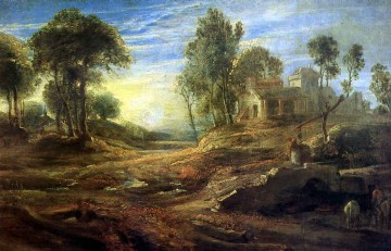 paisaje con un abrevadero Peter Paul Rubens.jpeg Pinturas al óleo